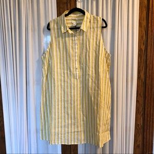 Rachel Zoe Sleeveless Striped Linen Dress